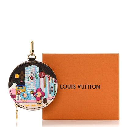 Louis Vuitton Monogram 2022 Christmas Animation Tokyo Round Coin Purse Blue 7 of 7