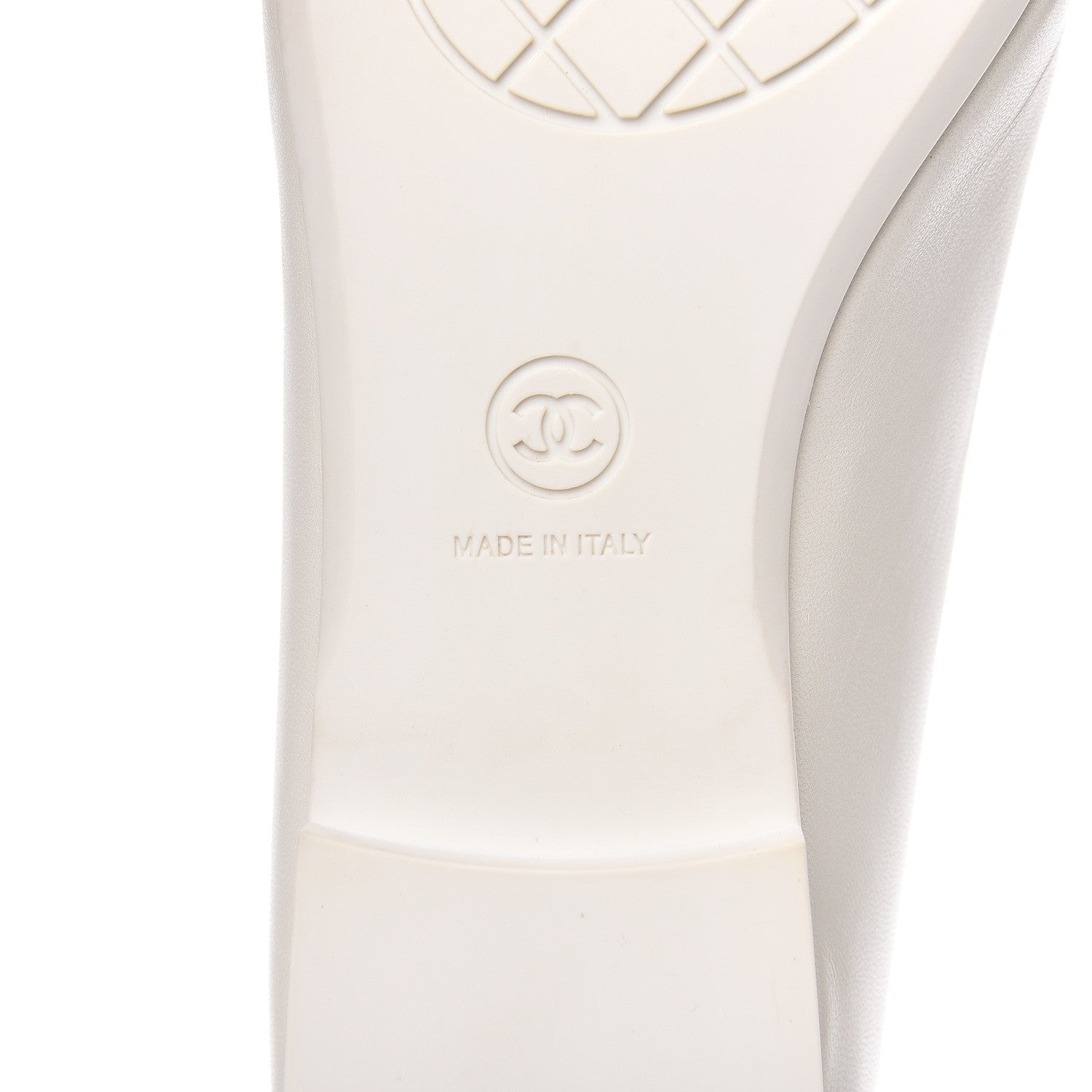 Chanel Glazed Lambskin Cap Toe Pointed Toe 40 White Black 8 of 9