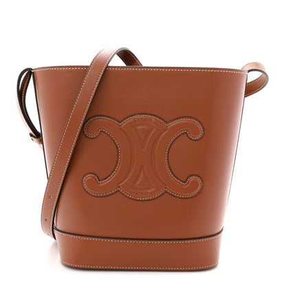 Celine Smooth Calfskin Small Cuir Triomphe Bucket Bag Tan 1 of 11