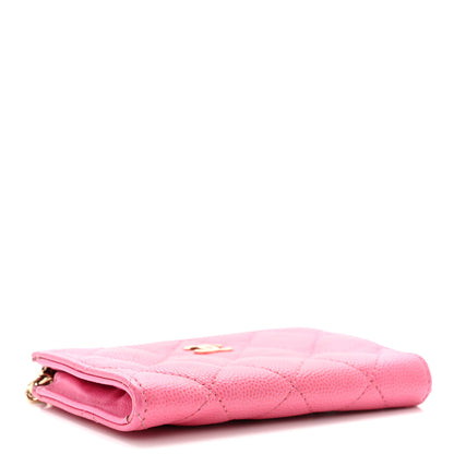 Chanel Caviar Quilted Zipped Key Holder Case Pink 3 of 7
