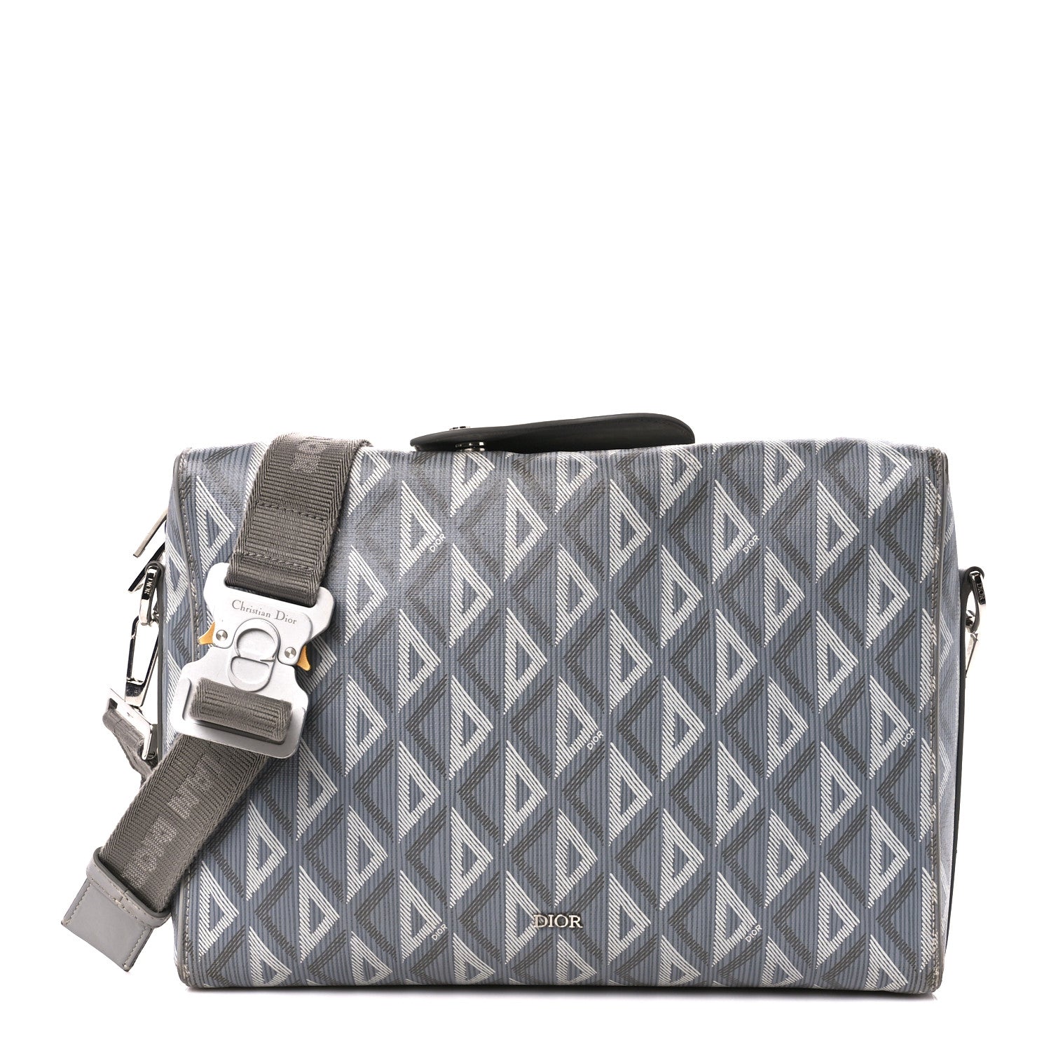 Christian Dior Coated Canvas CD Messenger Gray 1 of 13