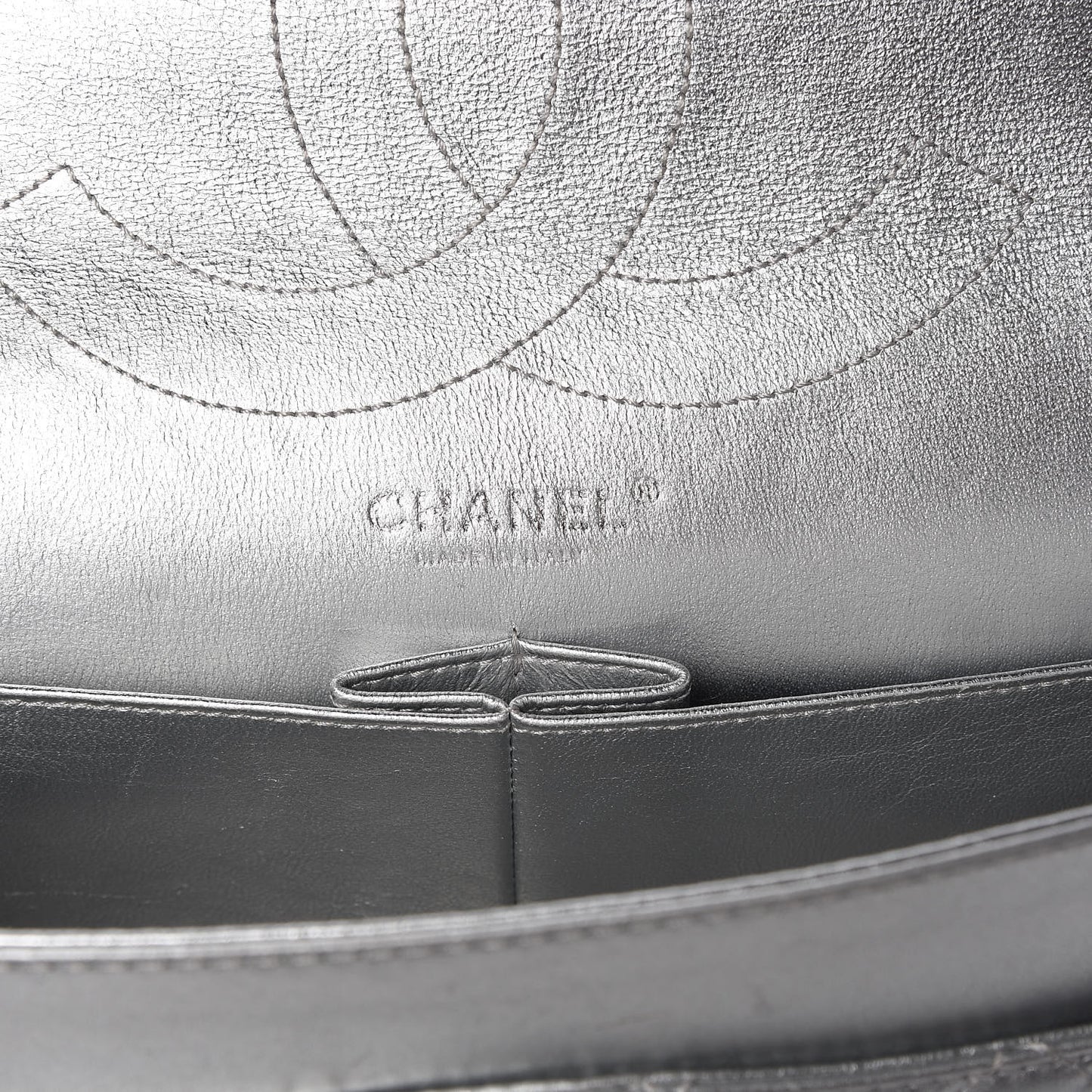 Metallic Lambskin Quilted 2.55 Reissue 227 Flap Silver