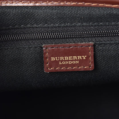 Burberry Haymarket Check Buckle Satchel Brown 6 of 11