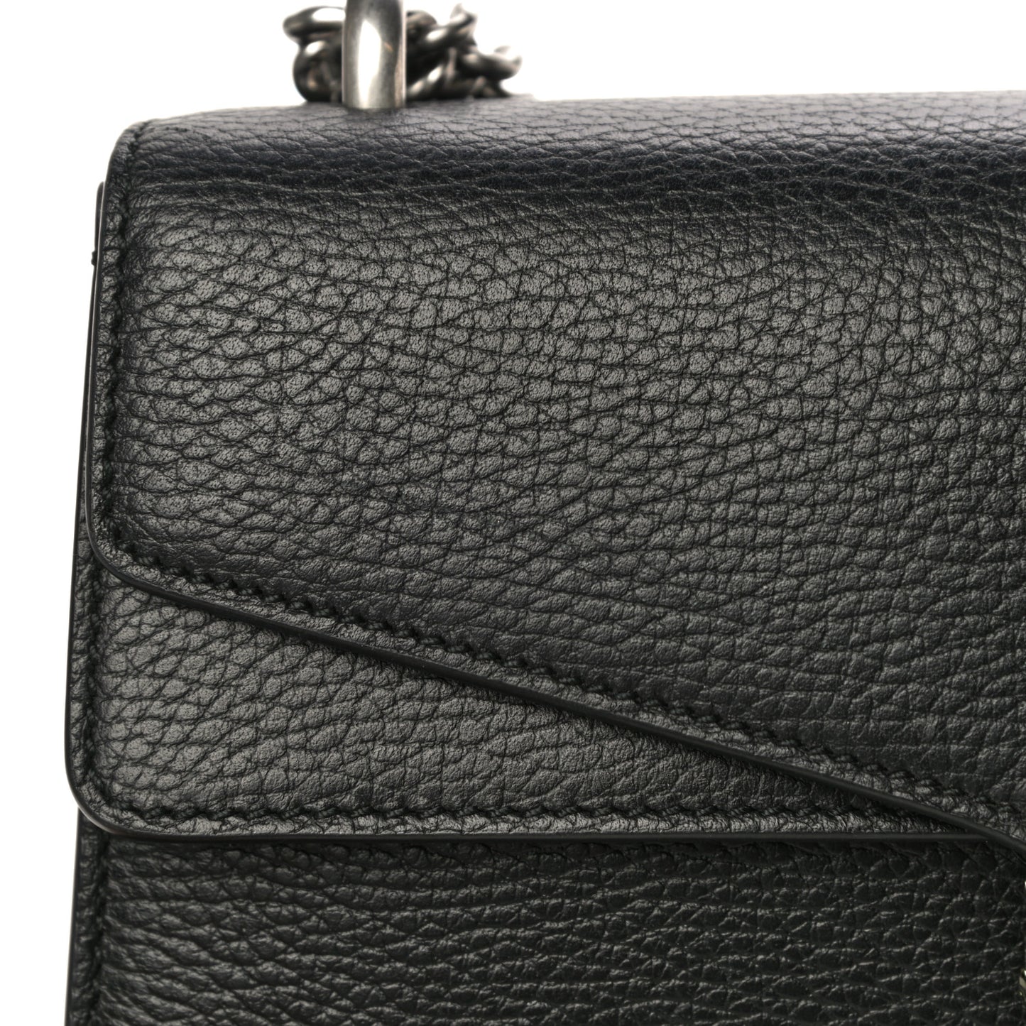 Pebbled Calfskin Small Dionysus Shoulder Bag Black