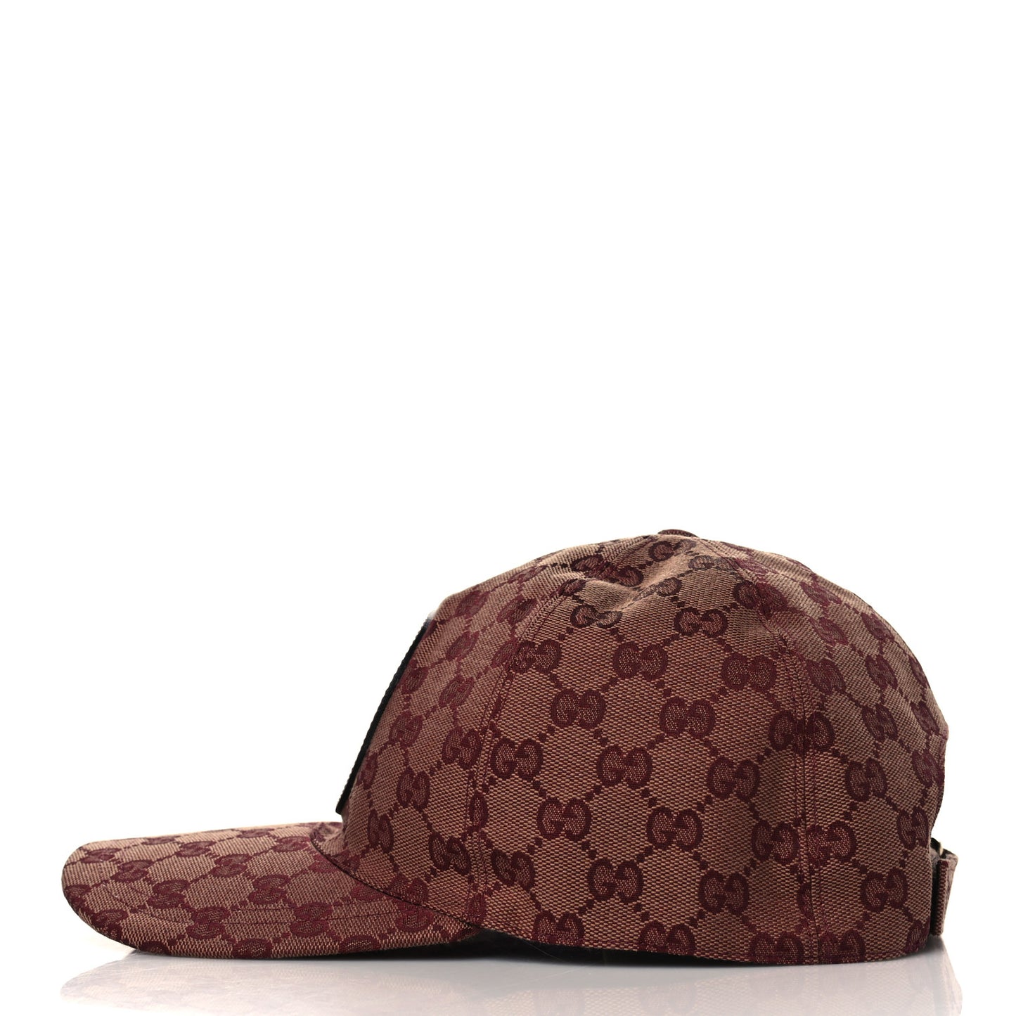 Monogram Textured Dollar Calfskin Zeno Baseball Hat Camel Bordeaux
