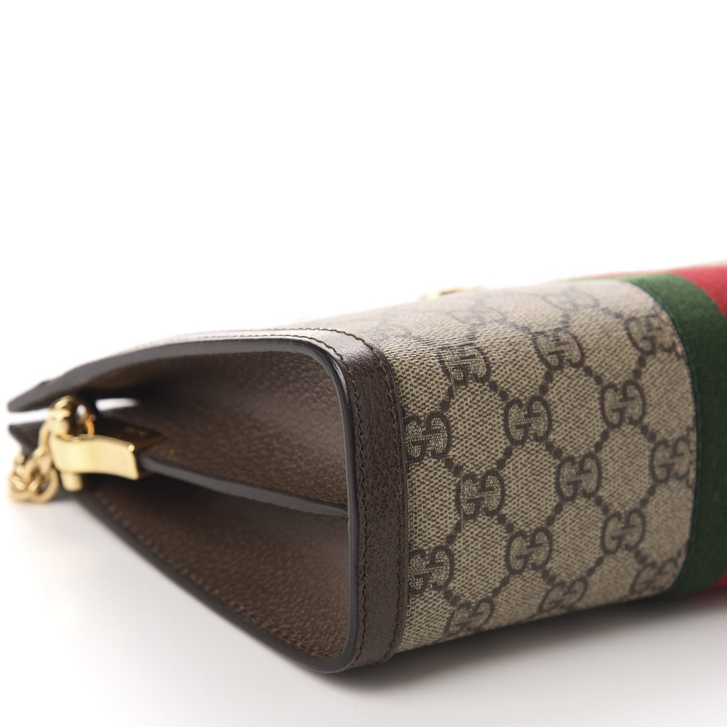 Gucci GG Supreme Monogram Web Small Ophidia Chain Shoulder Bag Brown 6 of 10