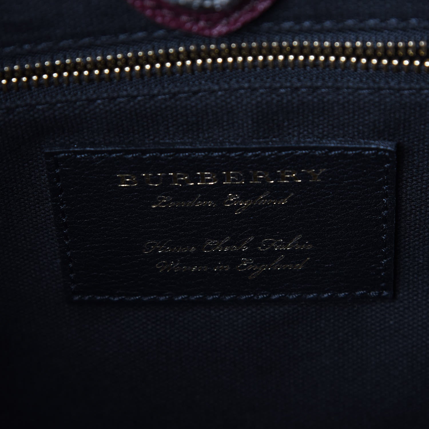 Burberry Calfskin House Check Medium Banner Tote Elderberry 7 of 10