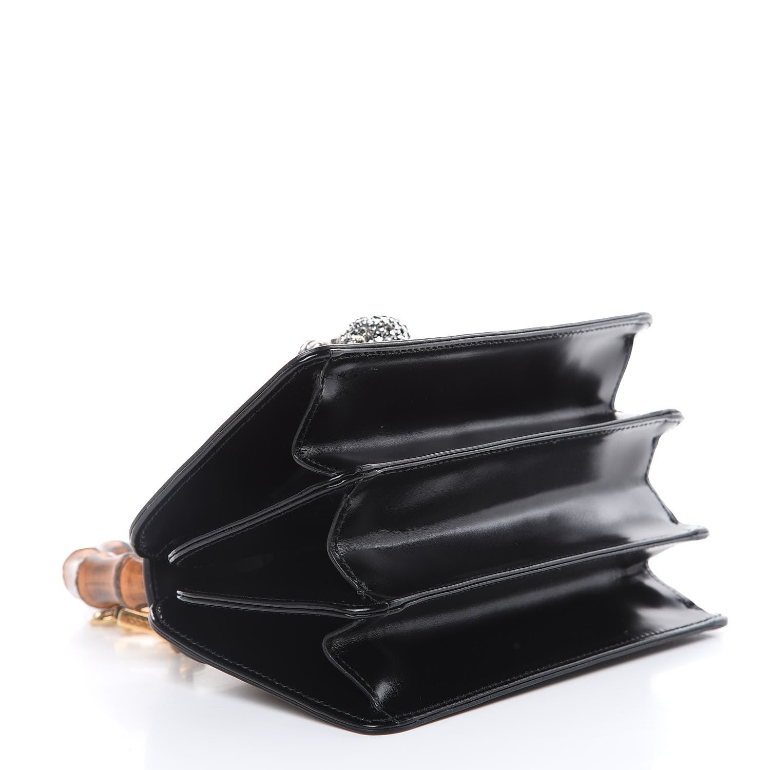 Gucci Calfskin Bamboo Mini Thiara Top Handle Bag Black 4 of 9