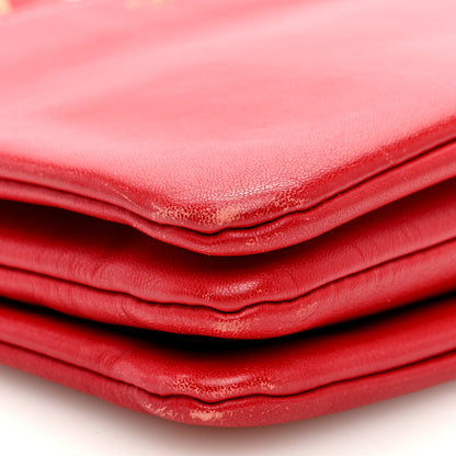 Celine Lambskin Small Trio Crossbody Bag Red 9 of 13