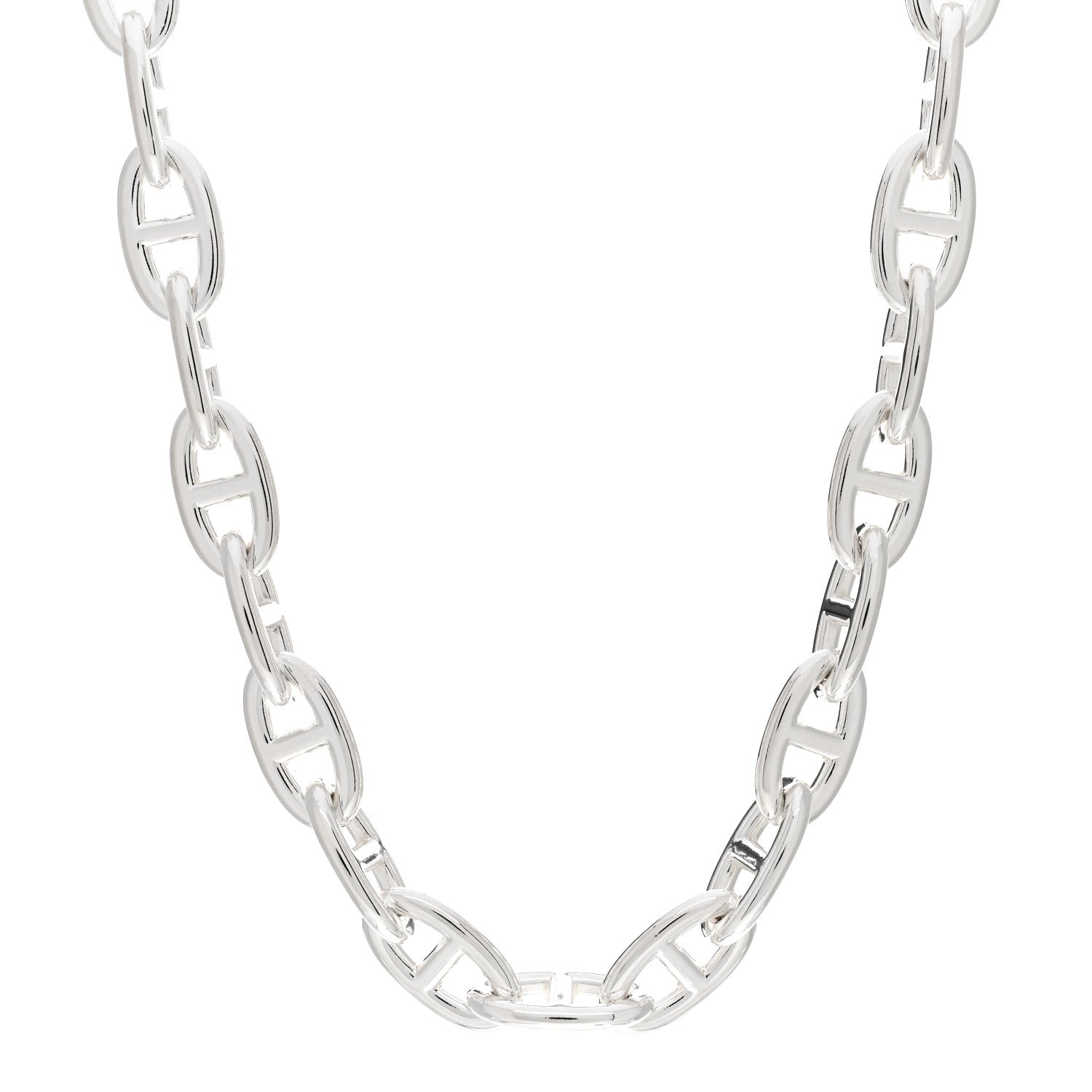 Hermes Sterling Silver GM Chaine D'Ancre Necklace 1 of 5