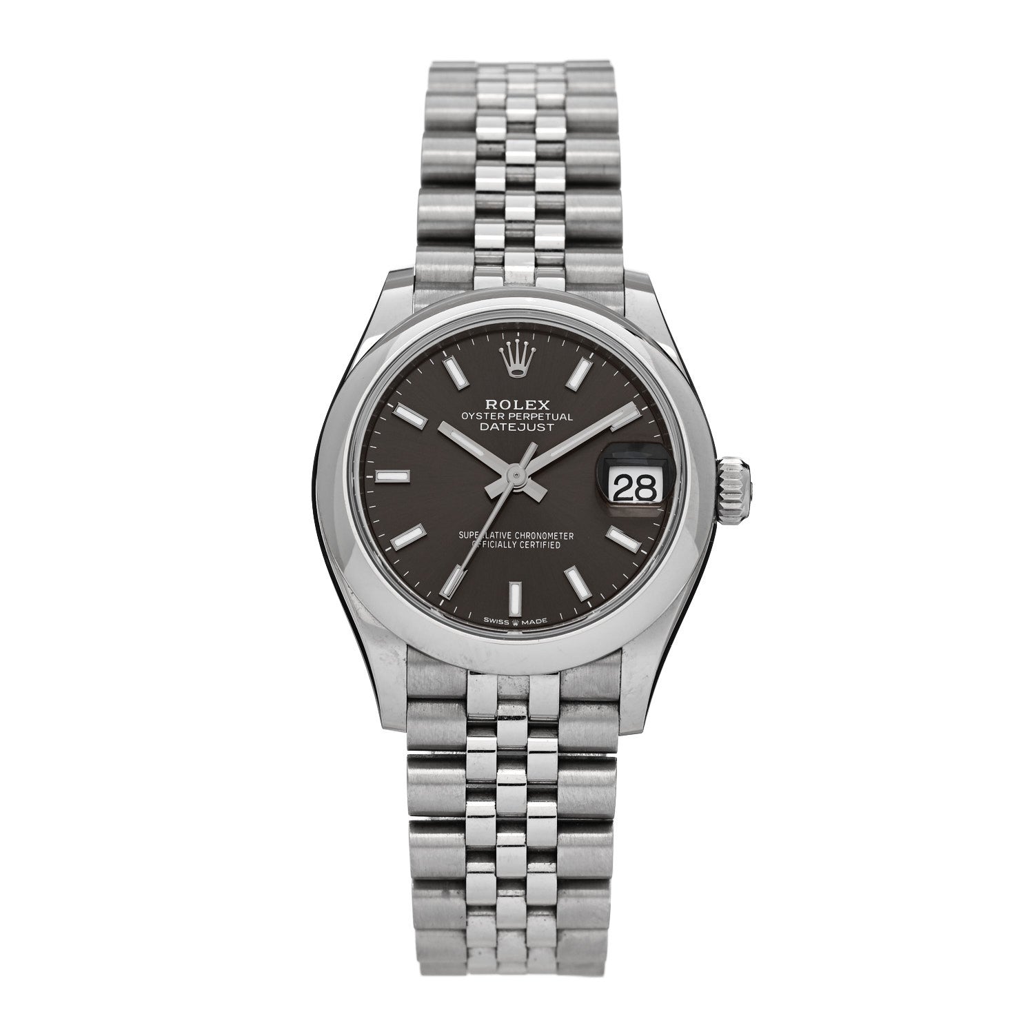 Rolex Stainless Steel 31mm Oyster Perpetual Datejust Watch Dark Grey 278240 1 of 5