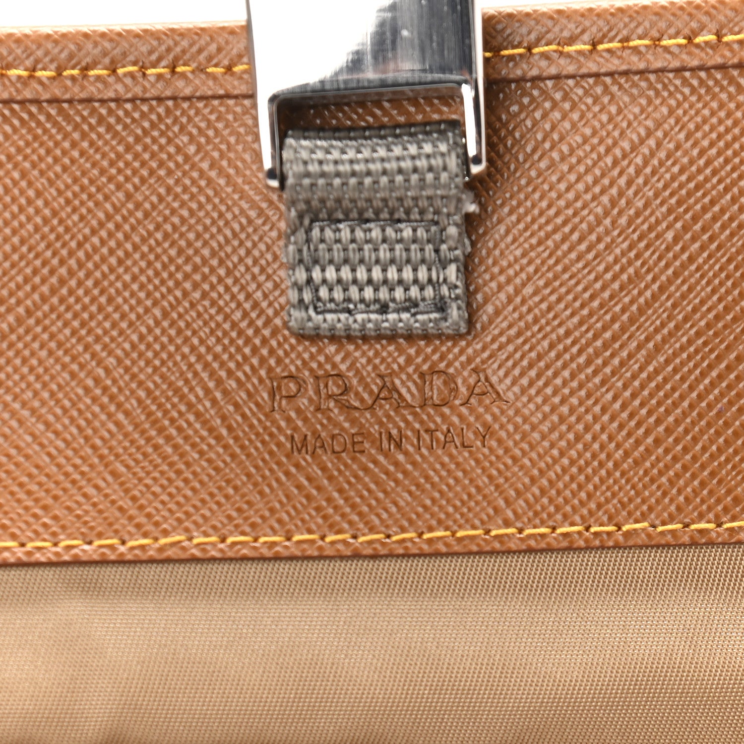 Prada Re-Nylon Saffiano Smartphone Case Crossbody Brown Grey 6 of 8