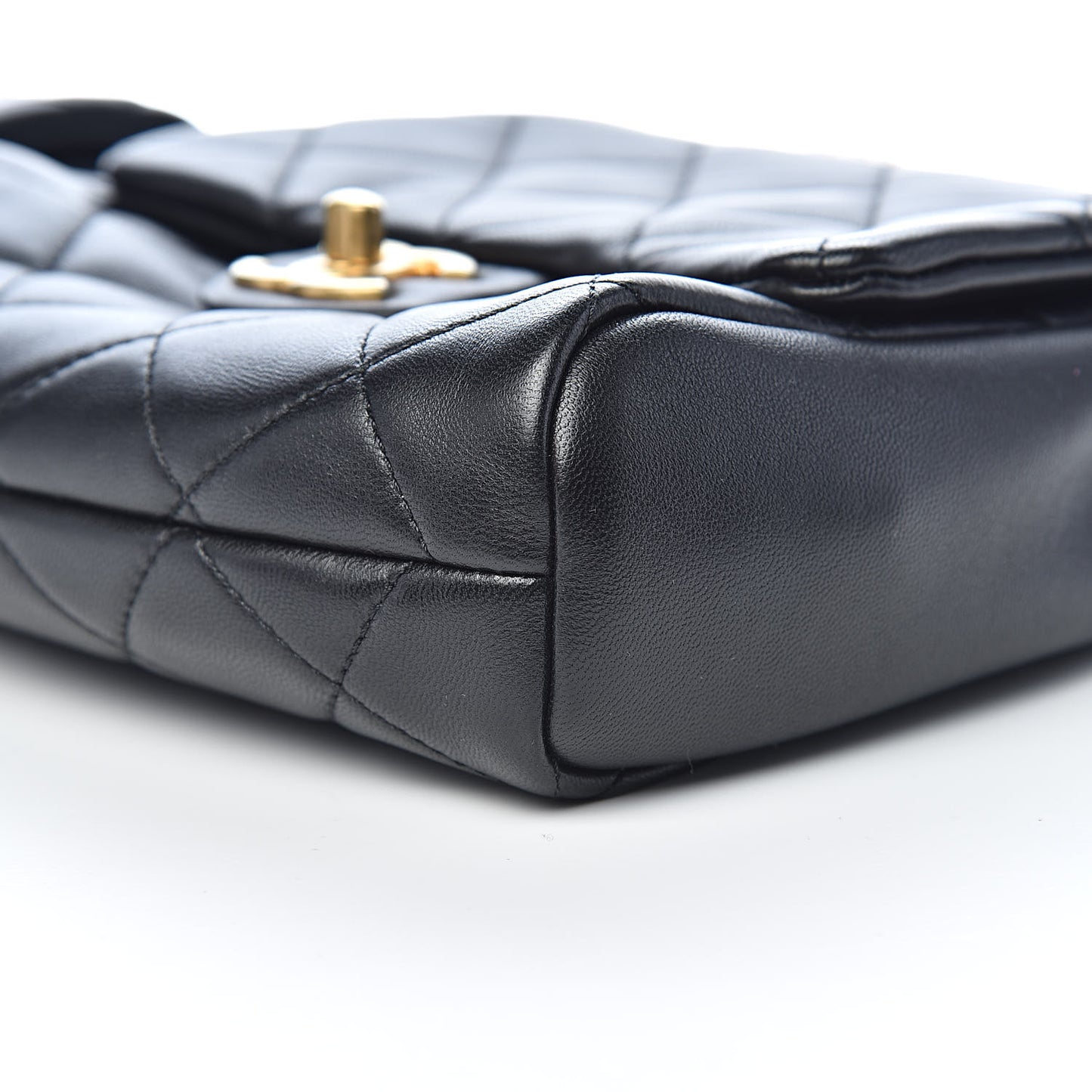Lambskin Quilted Side-Packs Black