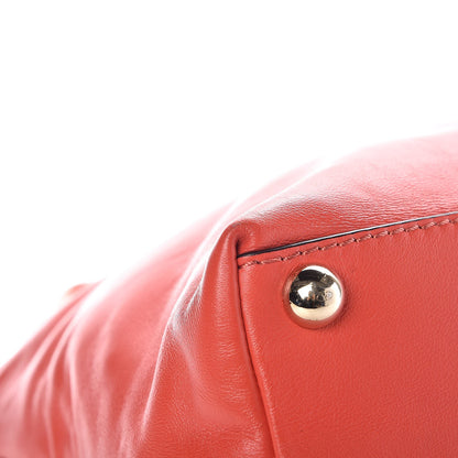 Valentino Garavani Vitello Rockstud Dome Satchel Deep Coral 13 of 16