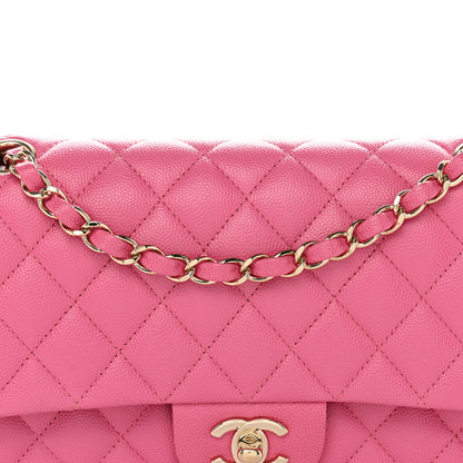 Chanel Caviar Quilted Medium Double Flap Pink 8 of 10