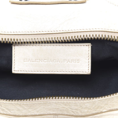 Balenciaga Agneau Classic Hardware Square Tote Ivory 6 of 12