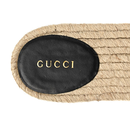 Gucci Nappa Matelasse GG Marmont Espadrille Slide Sandals 40 Black 9 of 13