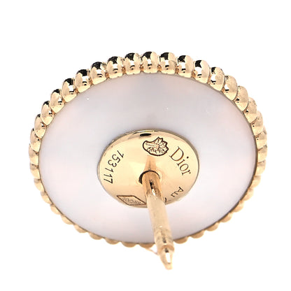 Christian Dior 18K Yellow Gold Diamond Mother of Pearl Large Rose Des Vents Earrings 5 of 6
