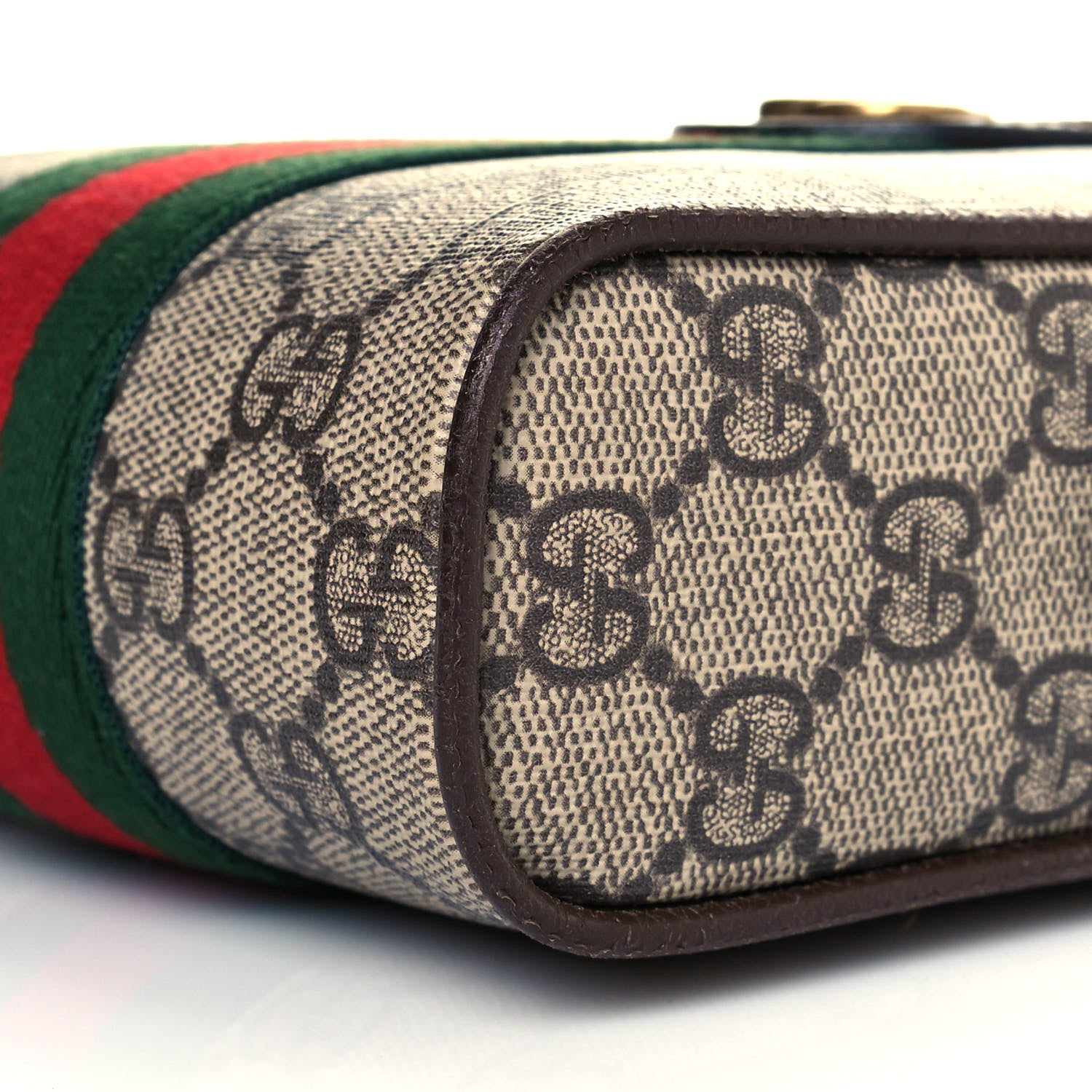 Gucci GG Supreme Monogram Web Mini Ophidia Messenger Brown 10 of 12