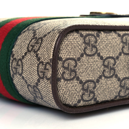 Gucci GG Supreme Monogram Web Mini Ophidia Messenger Brown 10 of 12