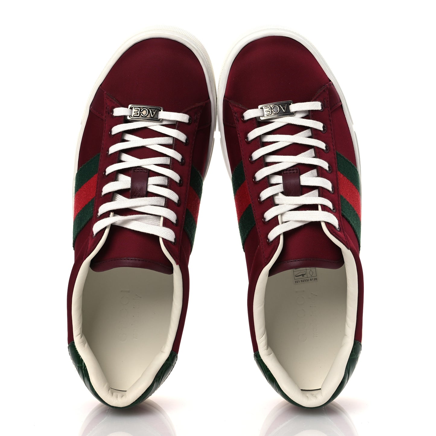 Econyl Nylon Diva Crocodile Web Mens Ace Sneakers 7.5 Rosso Ancora Vert
