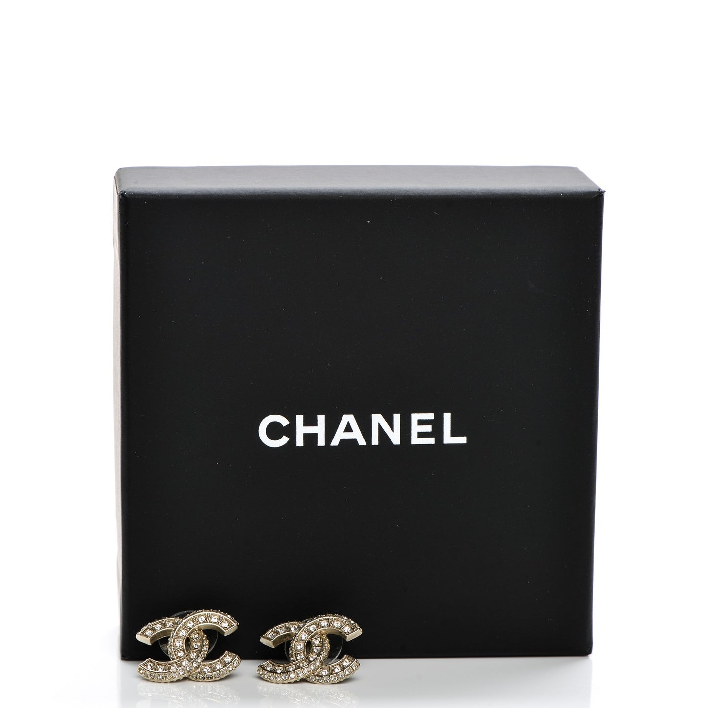 Crystal CC Earrings Gold
