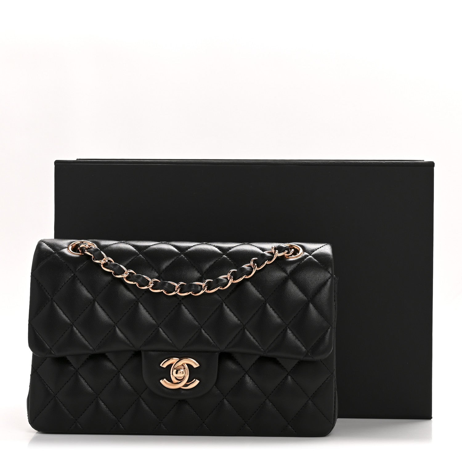 Chanel Lambskin Quilted Small Double Flap Black 15 of 15