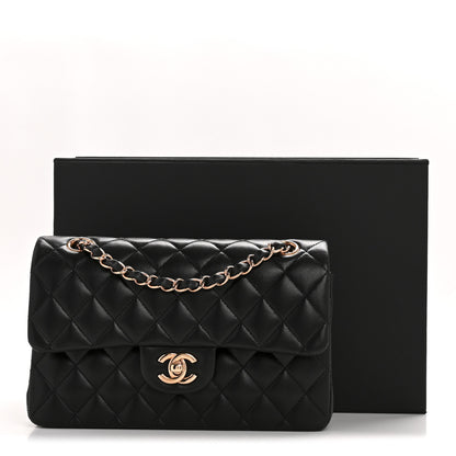 Chanel Lambskin Quilted Small Double Flap Black 15 of 15
