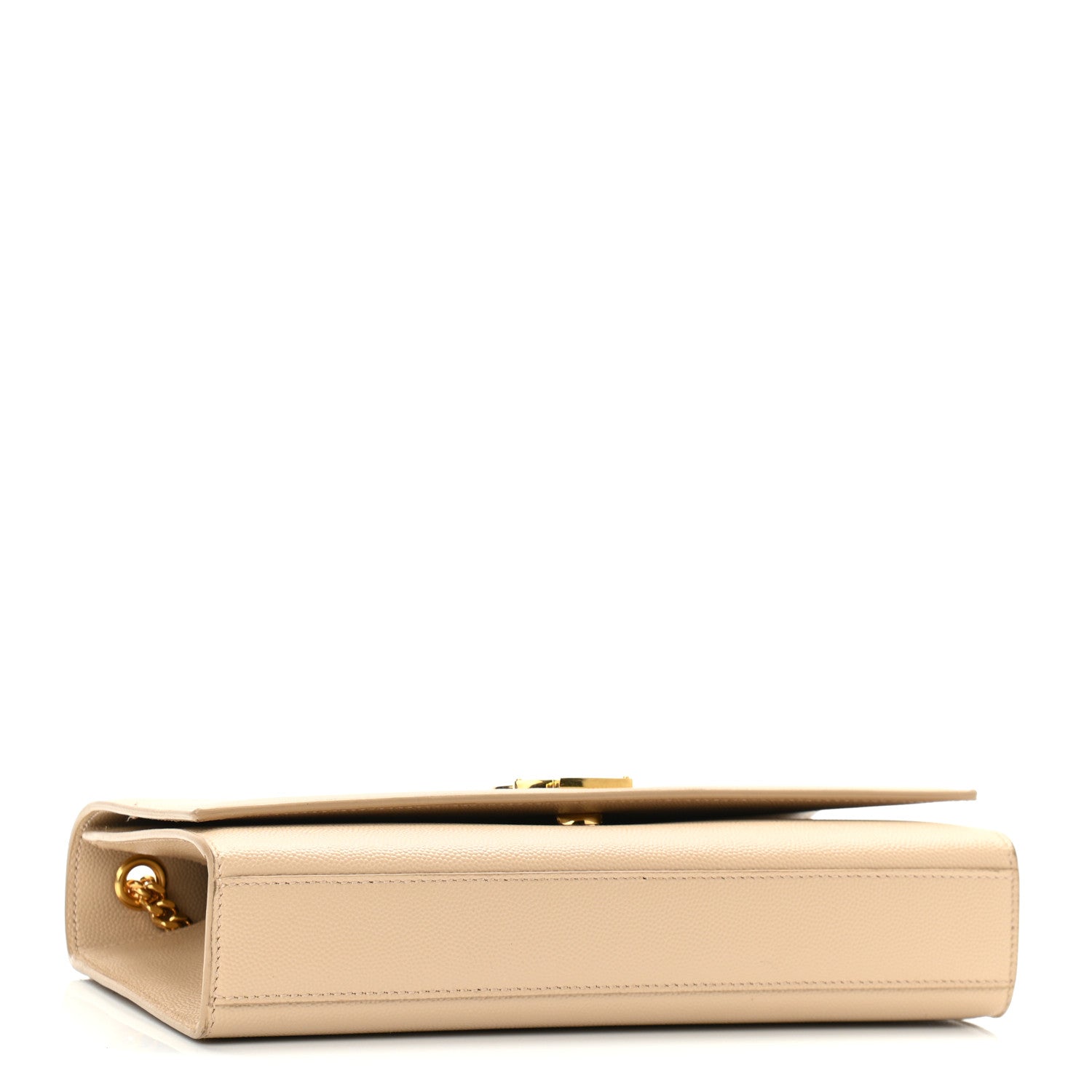 Saint Laurent Grain De Poudre Medium Monogram Kate Satchel Dark Beige 4 of 10