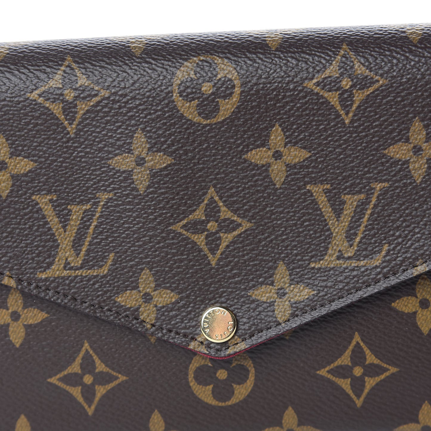 Monogram Pochette Felicie Chain Wallet Fuchsia