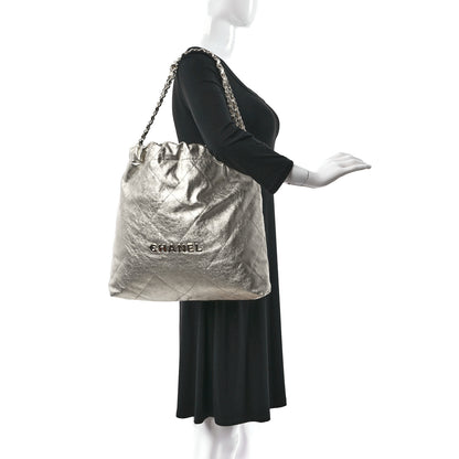 Chanel Metallic Calfskin Quilted Chanel 22 Golden 2 of 10