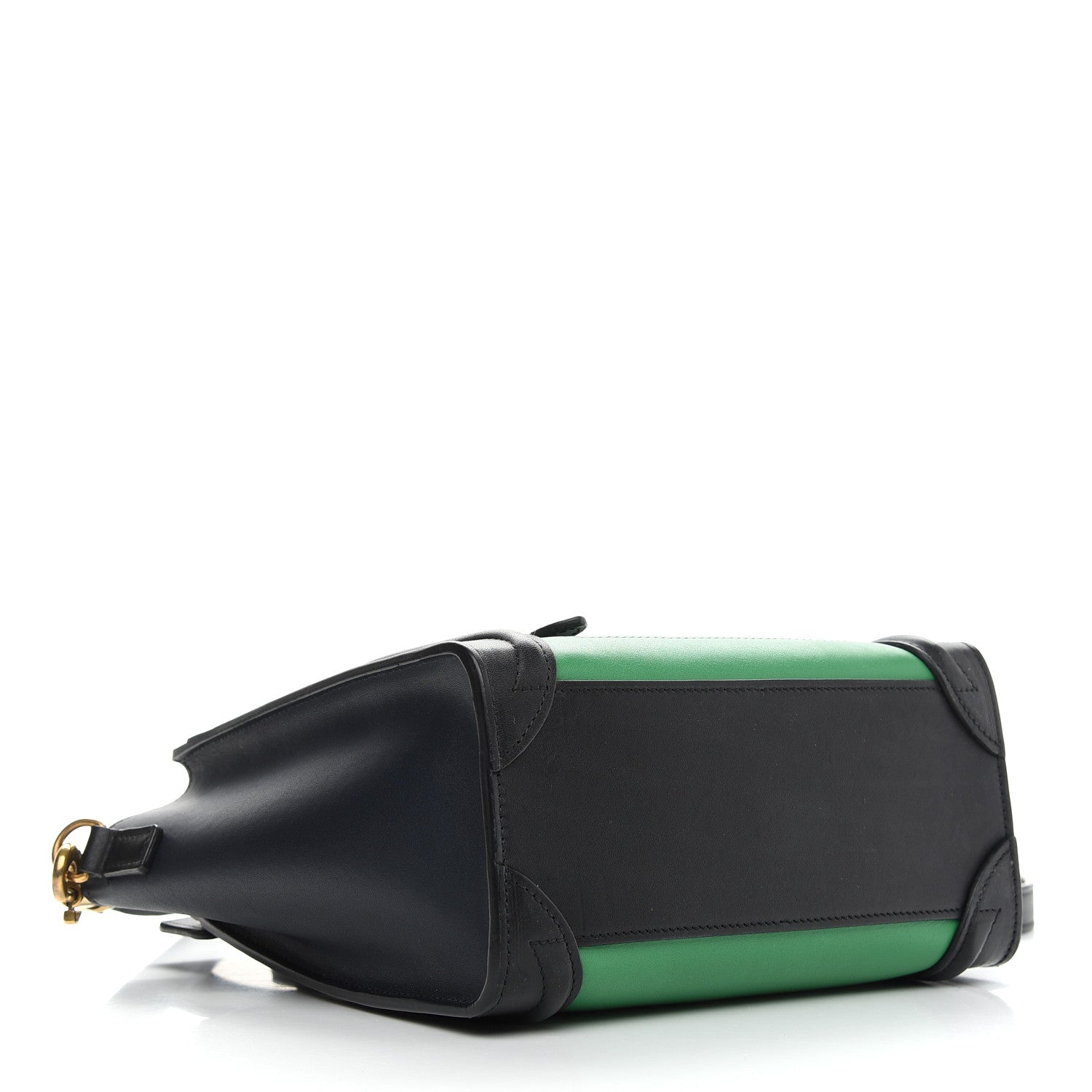 Celine Smooth Calfskin Nano Bi-Color Luggage Grass 4 of 13