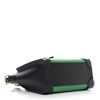 Celine Smooth Calfskin Nano Bi-Color Luggage Grass 4 of 13