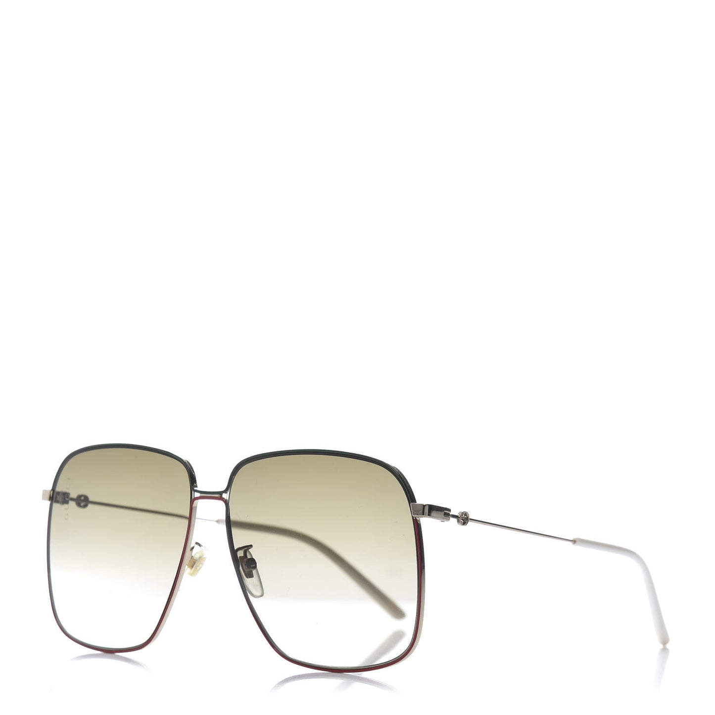 Web Rectangular Frame Interlocking G Sunglasses GG0394S Green Red