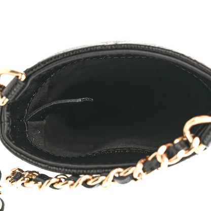 Chanel Caviar Quilted French New Wave Phone Holder With Chain Black 5 of 12