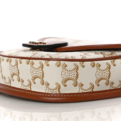Celine Triomphe Canvas Calfskin Mini Besace Bag White 9 of 9
