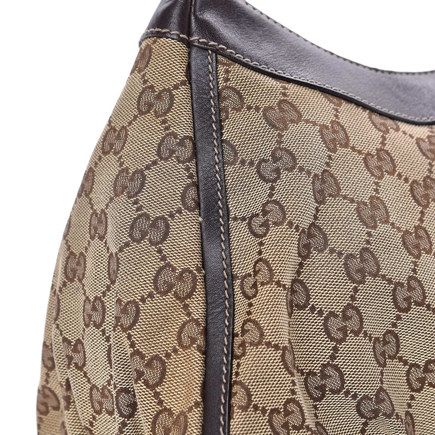 Monogram D Ring Gold Hobo Dark Brown