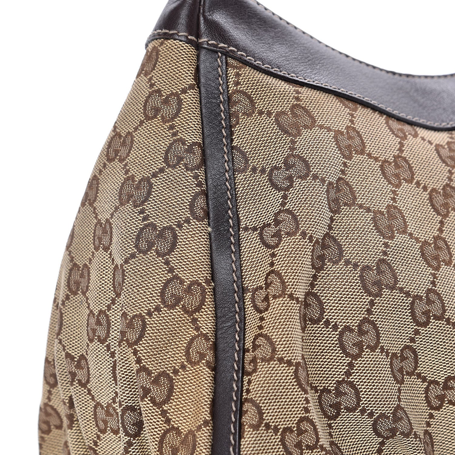 Gucci Monogram D Ring Gold Hobo Dark Brown 11 of 14