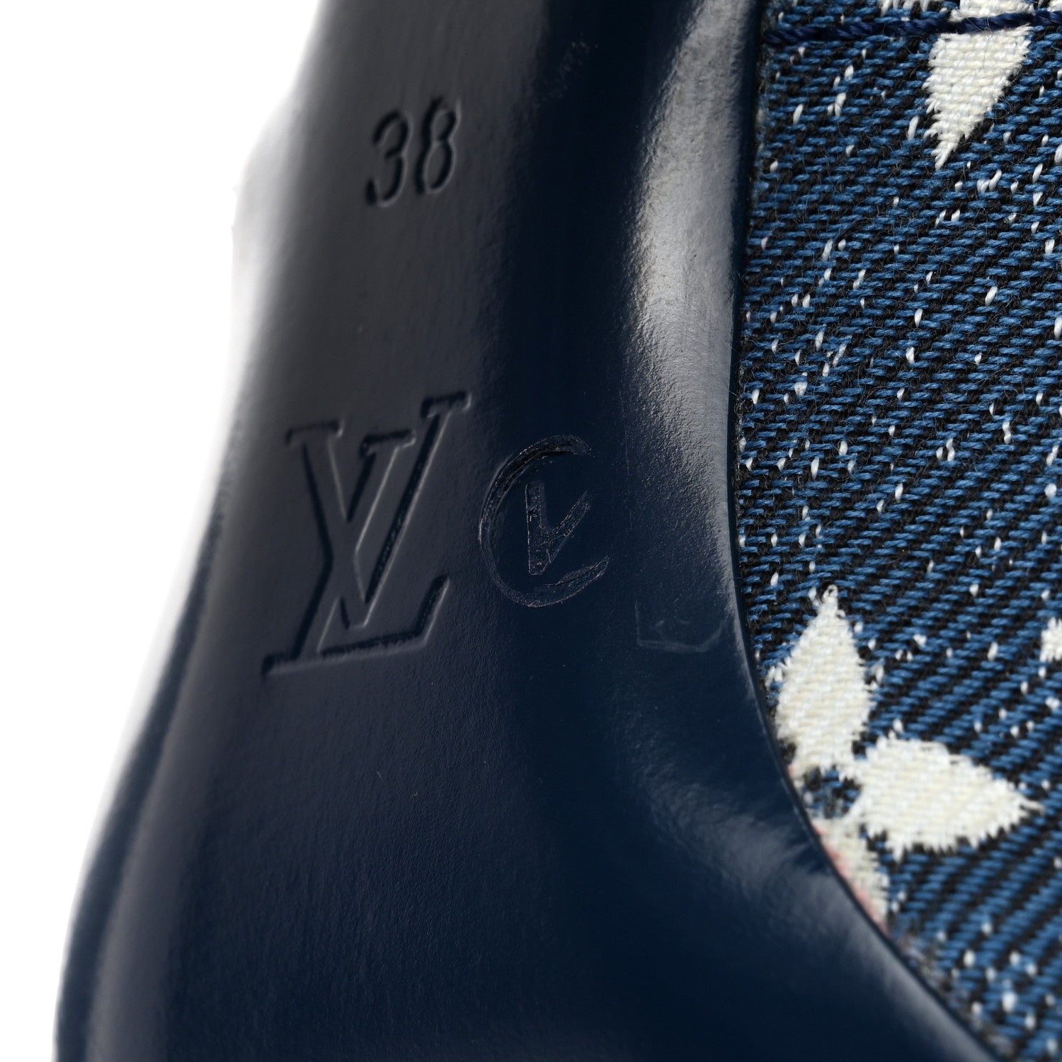 Louis Vuitton Denim Monogram Silhouette Ankle Boots 38 Navy Blue 9 of 9