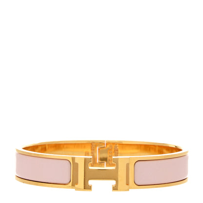 Hermes Enamel Narrow Clic Clac H Bracelet PM Rose Candeur 1 of 5