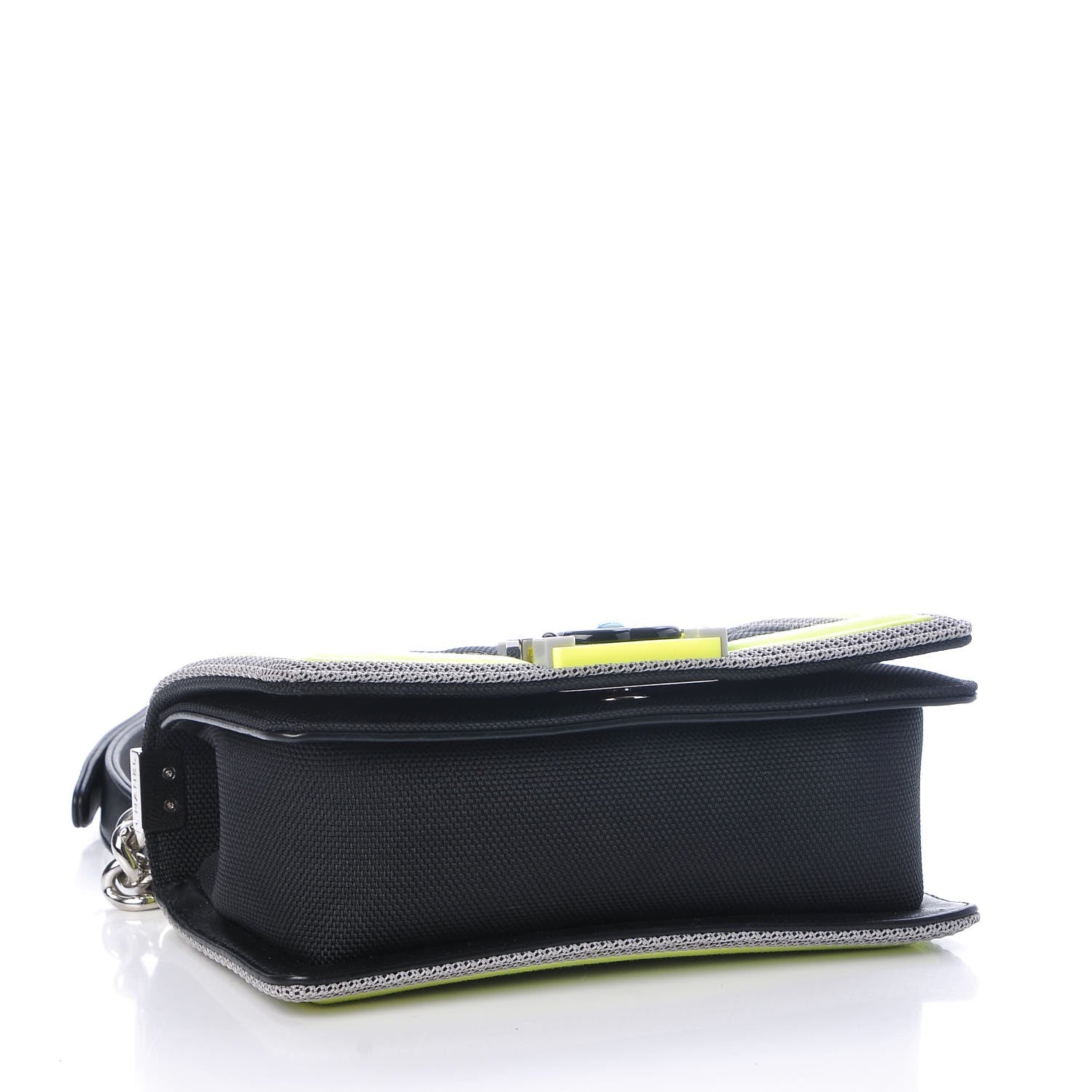 Chanel Canvas Quilted Small Fluo Boy Flap Black Grey Yellow 4 of 11