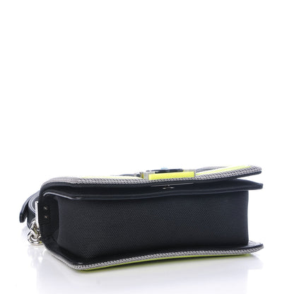 Chanel Canvas Quilted Small Fluo Boy Flap Black Grey Yellow 4 of 11