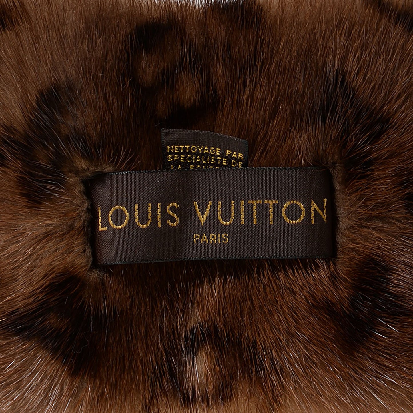 Monogram Mink Fur Scarf Stole Wrap