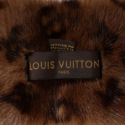 Louis Vuitton Monogram Mink Fur Scarf Stole Wrap 4 of 6