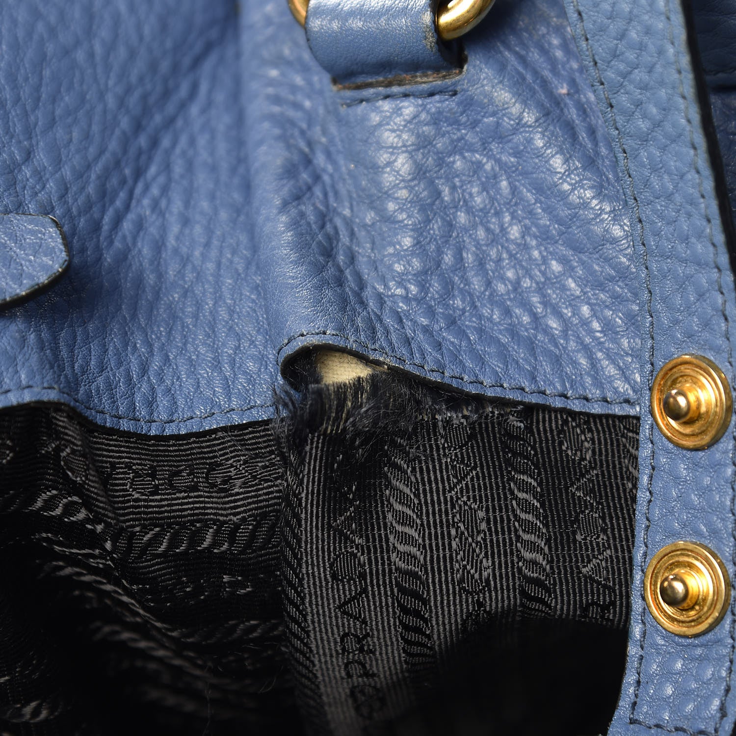 Prada Vitello Daino Tote Cobalto 16 of 23