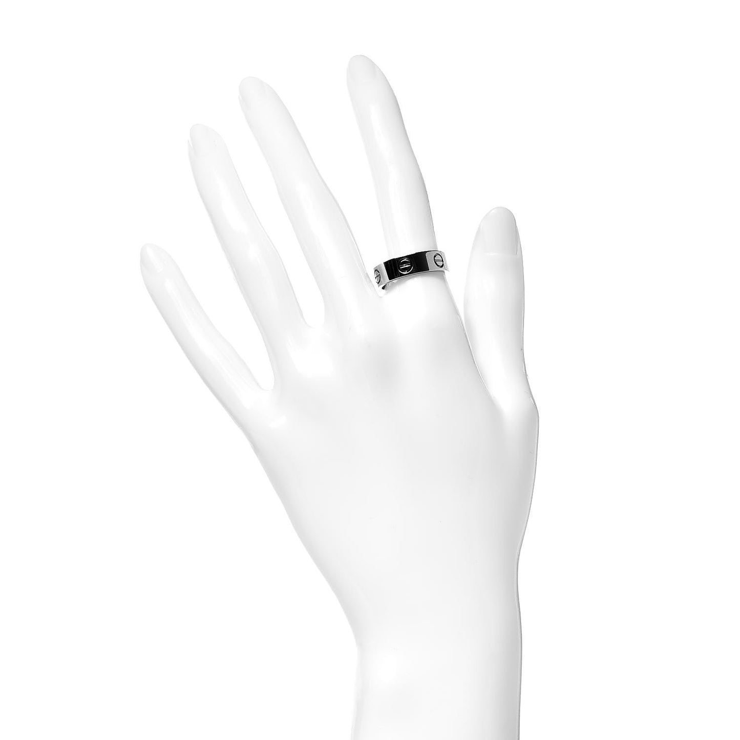 18K White Gold 5.5mm LOVE Ring 54 6.75