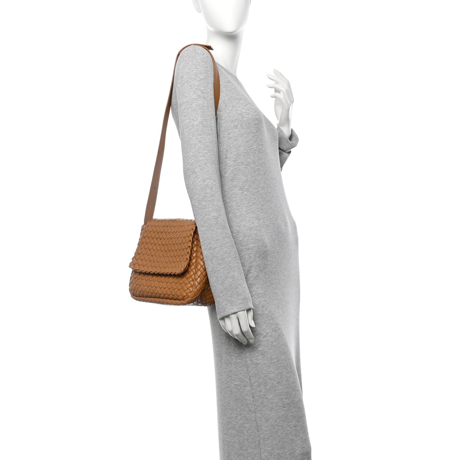 Bottega Veneta Nappa Intreccio Padded Small Cobble Shoulder Bag Caramel 2 of 13