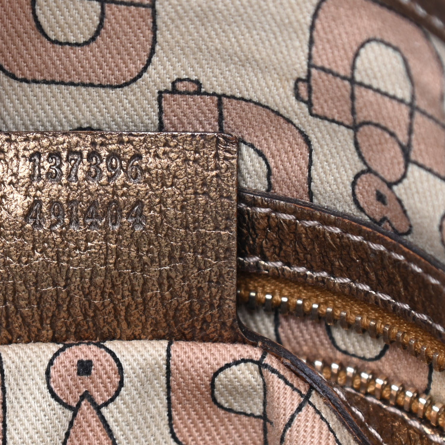 Gucci Monogram Medium Jolicoeur Tote Metallic 8 of 10
