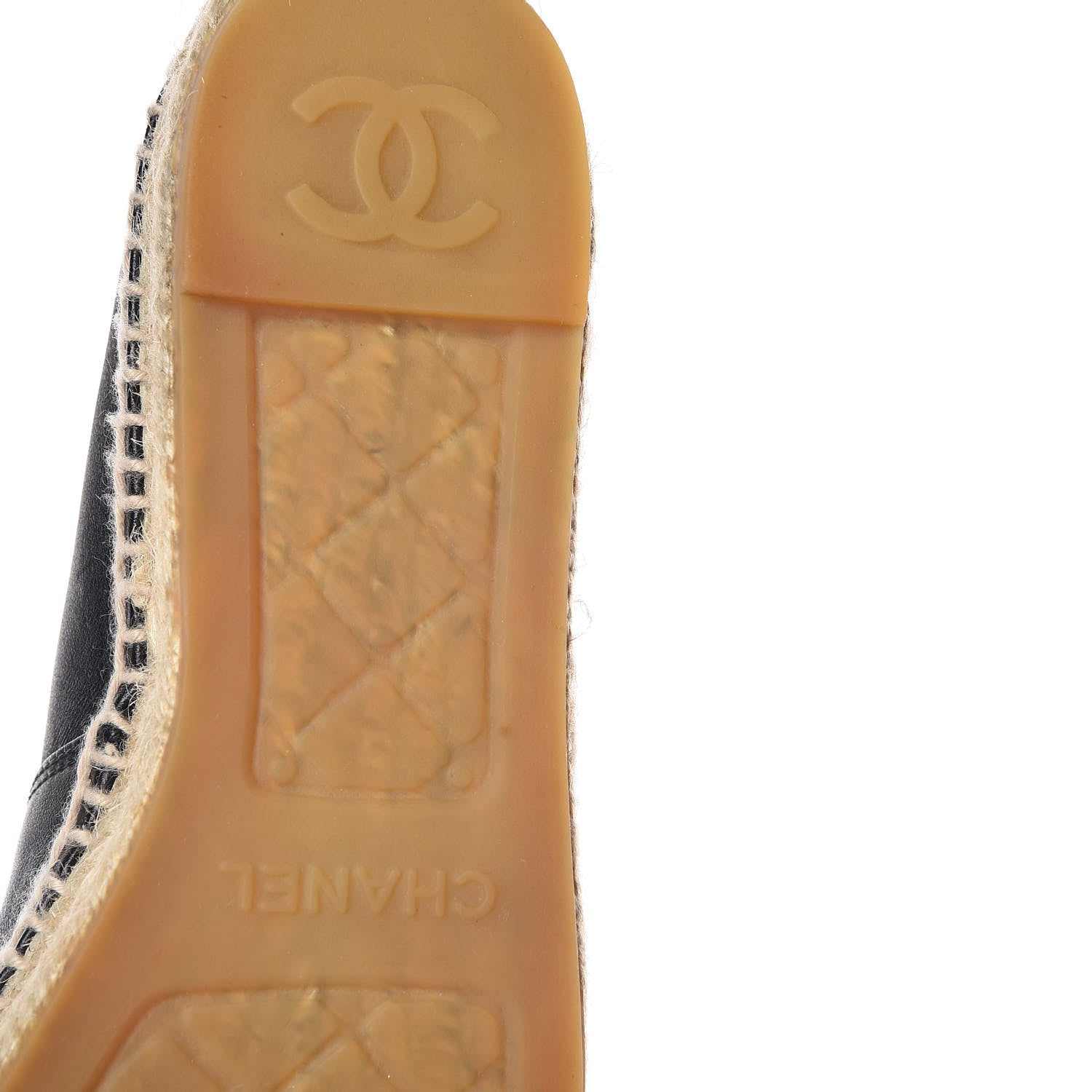 Chanel Lambskin Canvas Cap Toe CC Espadrilles 37 Black 15 of 17