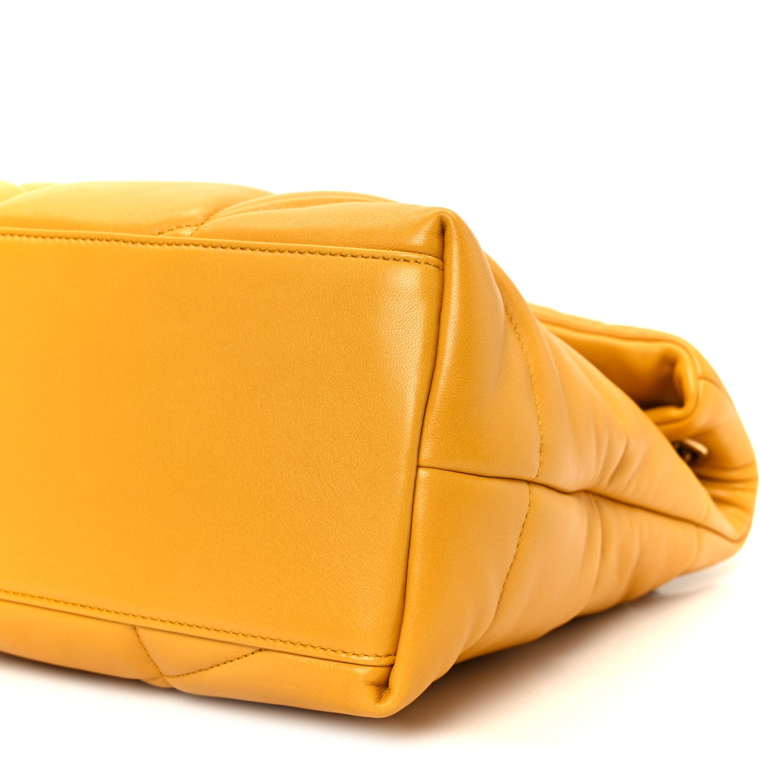Saint Laurent Lambskin Quilted Medium Loulou Puffer Monogram Chain Satchel Saffran 11 of 11